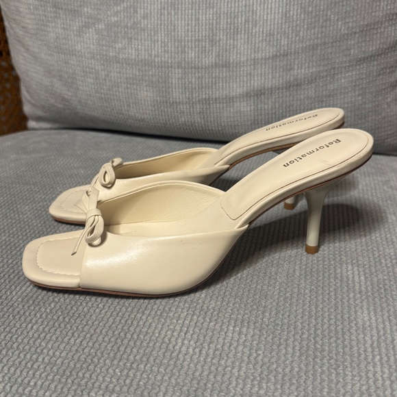 REFORMATION Clementine Heeled Mule Sandal - Picture 3 of 8